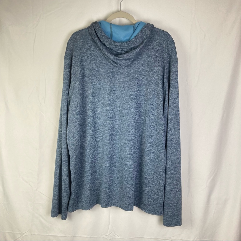 Duluth Trading Co. XL 1/4 Zip Hoodie Shirt Mens Lightweight Blue Activewear EUC - Picture 3 of 6